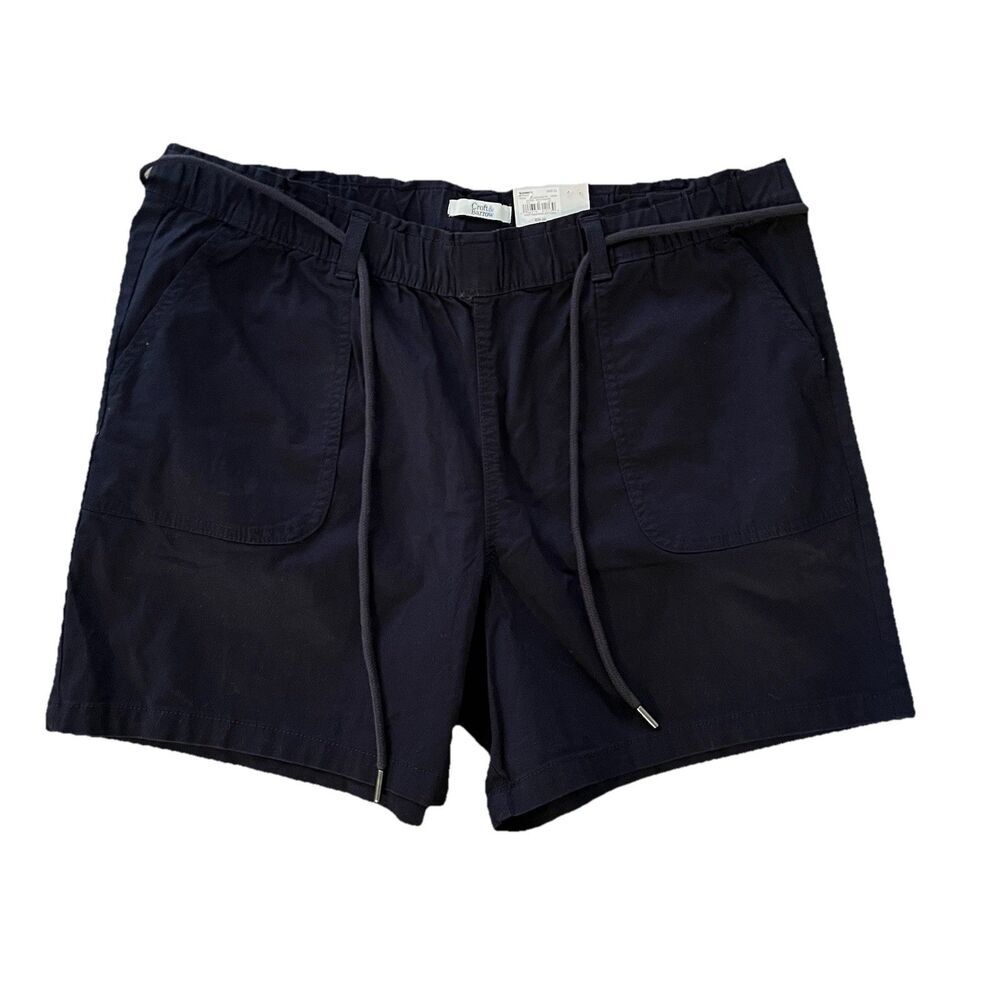 Croft & Barrow Women’s Shorts XL linen Blend Navy Blue